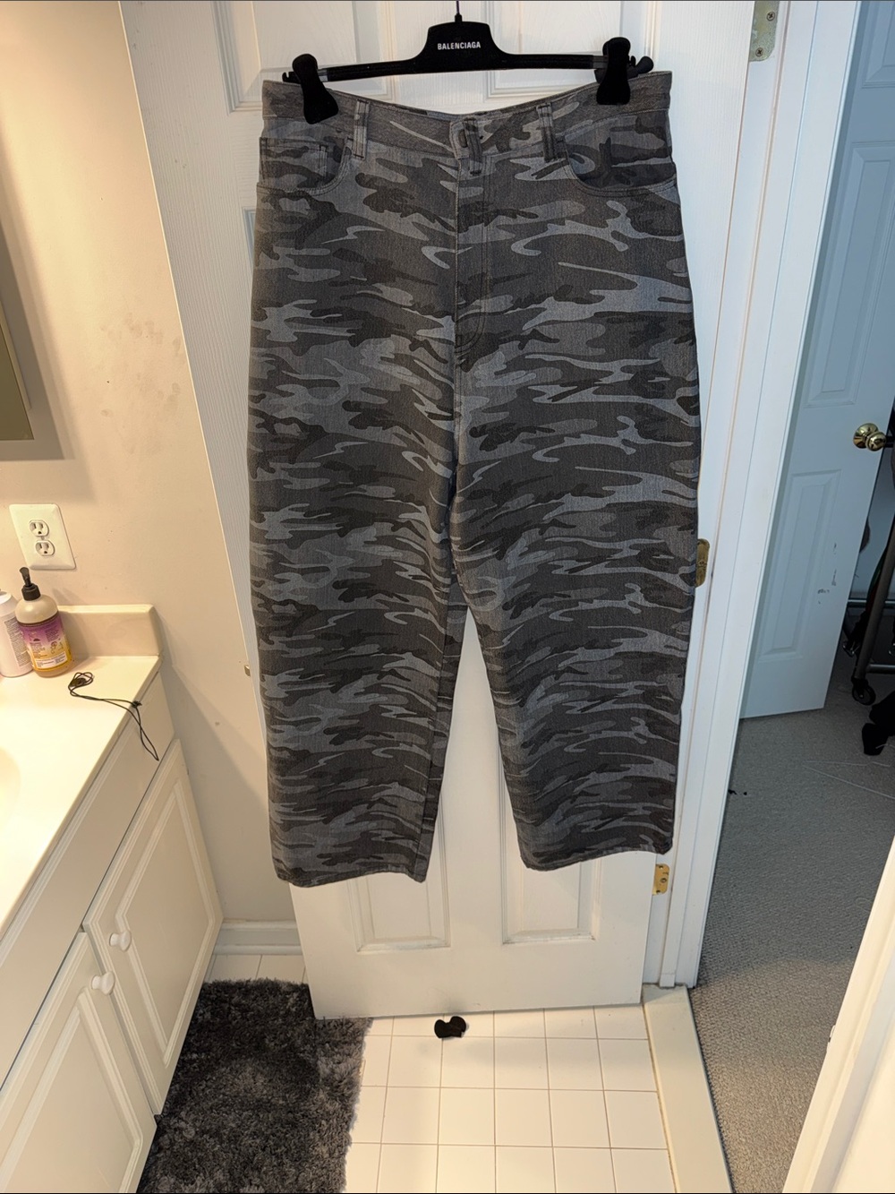 BALENCIAGA - Wide-Leg Camouflage-Print Denim Jeans - Multi